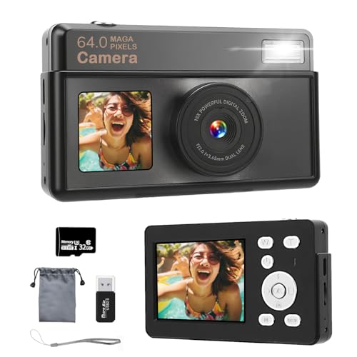 デジタルカメラ Amazon | デジカメ【4K動画撮影 6400万画素 デュアルスクリーン