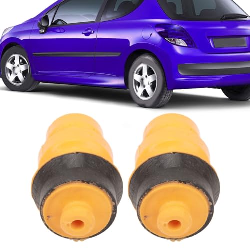 Hoite 2 Stück Stoßdämpfer-Anschlagpuffer, Hinterachs-Pufferblock, 516680 9657150780 Passend für Citroen 207 301 2008