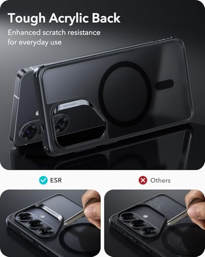Image of ESR for Samsung Galaxy S26 Case, Compatible with MagSafe, Magnetic Case for Samsung Galaxy S26, Military-Grade Protection, TPU, Classic Hybrid Case (HaloLock), Frosted Black