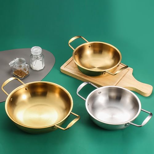 Sartén Wok de acero inoxidable con doble asa 26cm miniatura 5