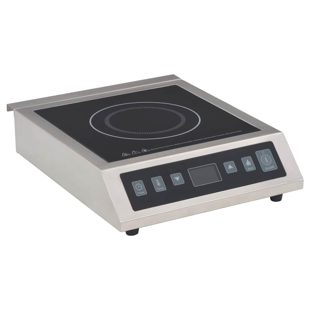 Piano cottura a induzione 3500 W, in acciaio inox con touch LCD