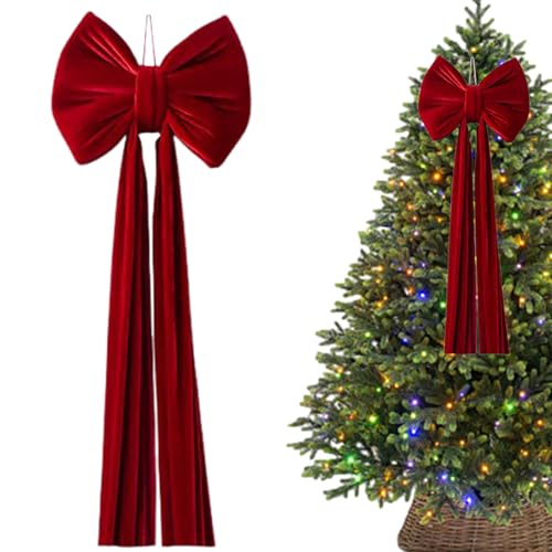 Dtaigou - Nudo de árbol de Navidad (Gran Reutilizable, Nudo de Tapa para árbol de Navidad, para Guirnalda al Aire Libre, Interior, Puerta, Escalera, Tela de, otoño