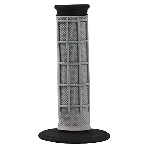 Outlaw Racing Dual Compound Motorcycle Hand Grips- Half Waffle Design Mx Motocross Off Road Dirt Bike Handlebar Grip (Black) #TOP4