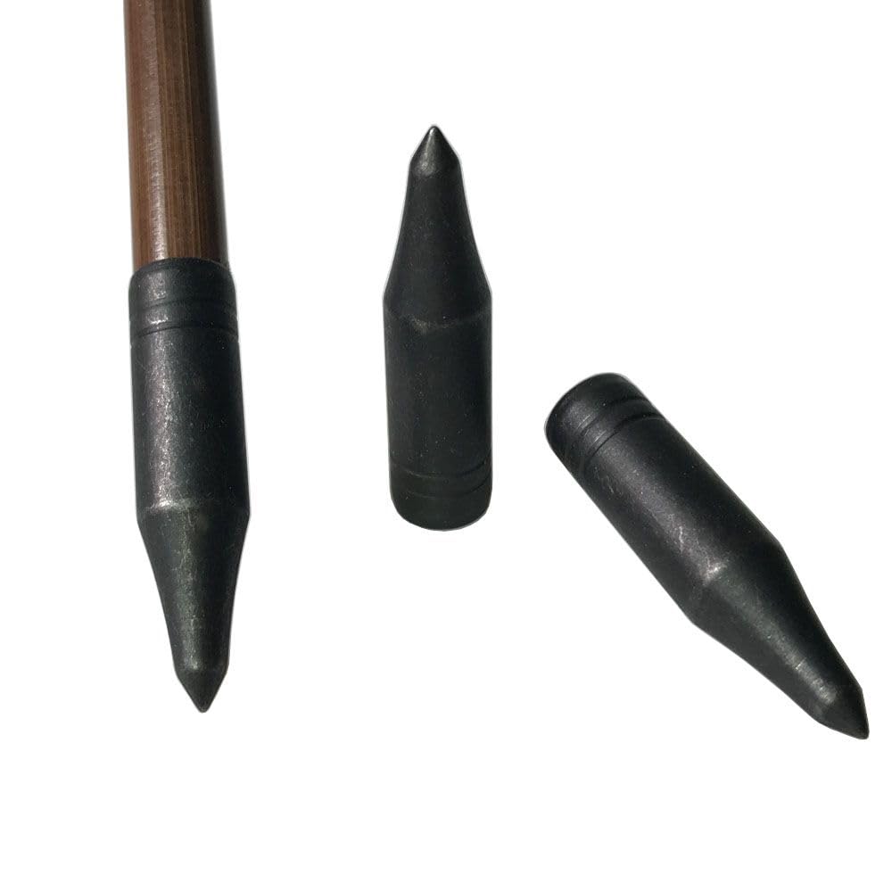 Archery Arrowheads 9mm OD 8mm ID Suitable for Wooden Arrows Bamboo Arrows Shooting Arrowheads (Type 6, 6)