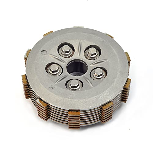 Moto1988 Clutch Center Inner Hub & Pressure Plate & Clutch Friction Plates Kit For Honda 400Ex Trx400Ex Sportrax 400 1999 2000 2001 2002 2003 2004 Oem 22121-Hn1-000 22350-Hn1-000 #TOP4