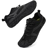 DimaiGlobal Scarpe Barefoot Minimaliste Uomo Donna Scarpe da Trail Running Outdoor e Indoor Antiscivolo Multisport Scarpe a Piedi Nudi Comode e Leggere Calzature da Escursionismo 41EU Nero