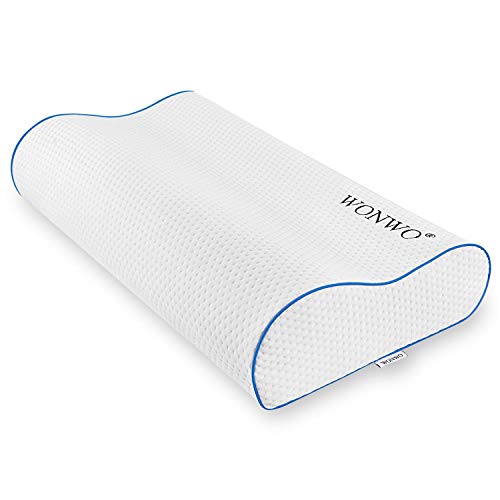 Wonwo Memory Foam Pillow, Ergonomic Contour Cervical Massage Deep Sleep Neck Support Bed