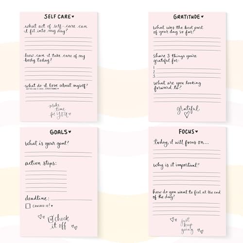 Image of Eccolo Dayna Lee inchFinding Joy inch Inspirational Cards - 60 Card Set Divided into Self-Care, Gratitude, Goals, and Focus Sections with Guided Prompts, Premium Cardstock, Gift-Ready Holder