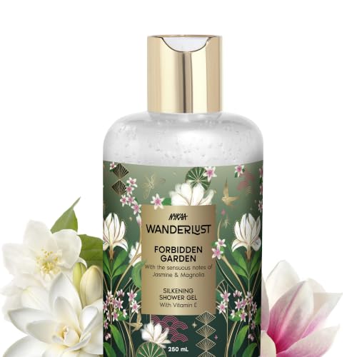 Image of Nykaa Wanderlust Forbidden Garden Body Wash for Women | Hydrating & Barrier Repair with Vitamin E & Glycerine | Gentle Cleanser for Nourished, Refreshing Skin | 250ml | Paraben-Free & Vegan