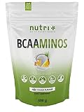 BCAA Pina Colada Flavor - Aminosäuren Complex hochdosiert - BCAAminos Instant Powder vegan - Aminosäure Pulver - 2:1:1 L-Leucin L-Isoleucin L-Valin 300g - Aminosäurekomplex