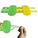 4 Pcs Cat Self Groomer Brush - Adjustable Silicone Pet Grooming & Massage Tool Face Itch Relief Scratching Hair Scrubber Table Leg Dual Strap Design for Cats & Dogs (Green/Yellow)