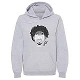500 LEVEL Dylan Harper San Antonio Spurs Player Silhouette Men's Hoodie Sweatshirt (Gray, Large)