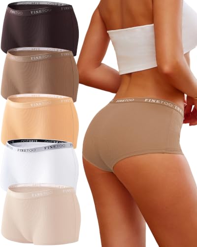 Image of Cotton Boyshort Underwear for Women Boxer Briefs Ladies BoyShorts Panties
