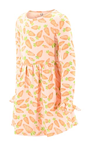 Image of Girls Long Sleeve Ruffled Dresses for Toddlers and Kids