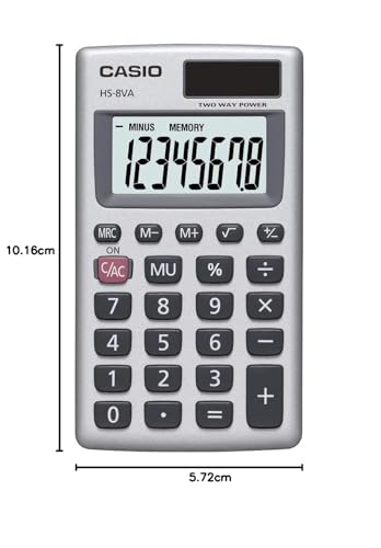 Casio HS8VA Basic 8-Digit Solar Calculator (HS-8VA) image 2