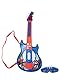 Lexibook, Spider-Man, Leuchtende elektronische Gitarre mit Mikrofon, Brille mit Mikrofon, Melodien, 2 Spielmodi, MP3-Anschluss, Blau/Rot, K260SP