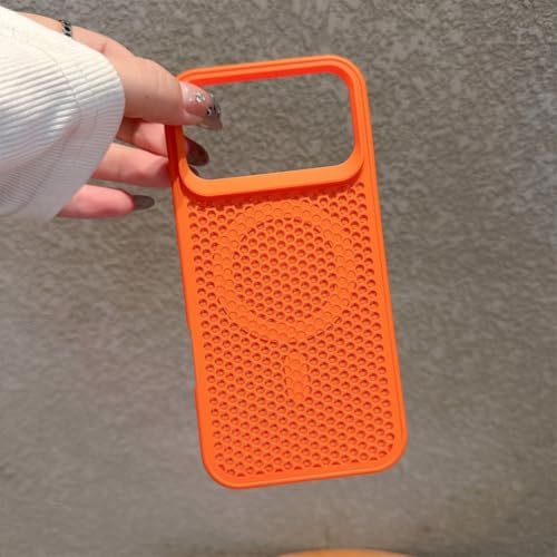 Coque thermique iPhone 15 Pro Max anti-chauffe nid d'abeille gris
