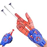 ESMGVAR Spider Silk Launcher - USB Rechargeable Automatic Take up Superhero Role Play Gloves for Adults and Kids (Blue)