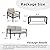 IDEALHOUSE Aluminum Patio Furniture Set,4 Piece Modern Outdoor Conversation Sets with 4 inch Cushion & Tempered Glass Table Outside Furniture Sets Light Grey
