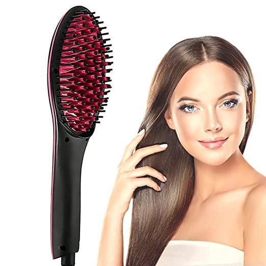 SPIRITUAL HOUSE Straightener Hair Brush, straightening Machine, 3 in 1 Ceramic Fast Hair Straightener for Women’s Hair Straightening Brush, Hair