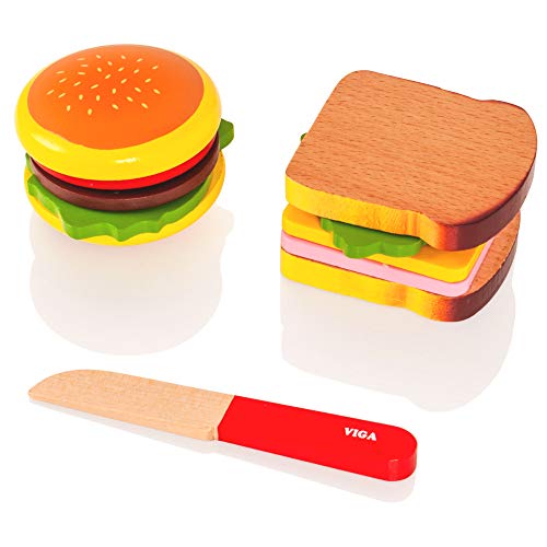 Eitech Viga Toys - Schneideset - Burger und Sandwich