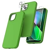 TOCOL [5 in 1 for iPhone 13 Case, with 2 Pack Screen Protector + 2 Pack Camera Lens Protector, Slim