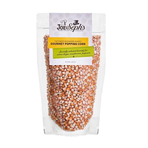 Joe & Sephs Popping Corn Kernels XX-Large Bag 1kg MUSHROOM POPPING CORN (Packing may vary).
