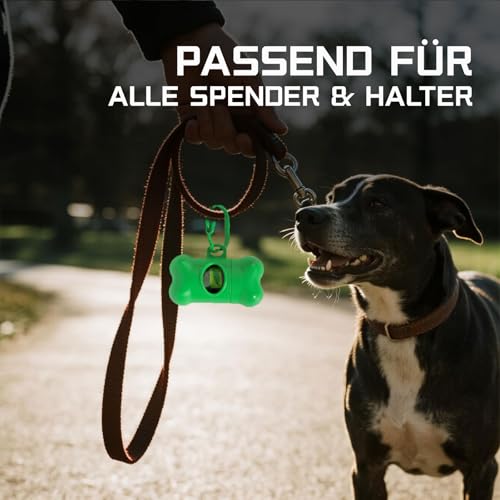 Kotbeutel Für Hunde, 450 Hundekotbeutel - 30 Rollen (15 Beutel pro Rolle), Extra Dicke, Hundekotbeutel Biologisch Abbaubar, Auslaufsicheren Hundebeuteln Mit Spender Für Spaziergänge Im Freien