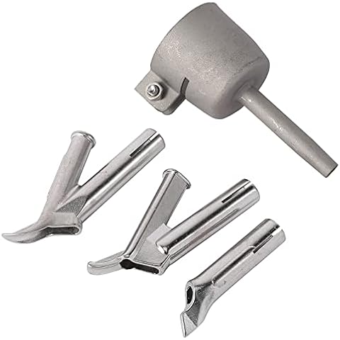 Speed Welding Nozzles, 4 Pcs Speed Weld Tip 5mm Round Shape Welder Tips for Vinyl PVC Plastic Leister Hot Air Gun Cover