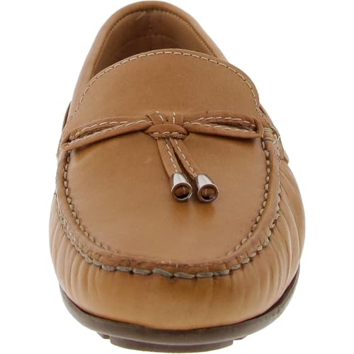 MJNY Womens Casual Comfortable Genuine Leather Lightweight Driving Moccasins Classic Fashion Tiebow Slip On Ladies Driving Loafer Flat Shoes2