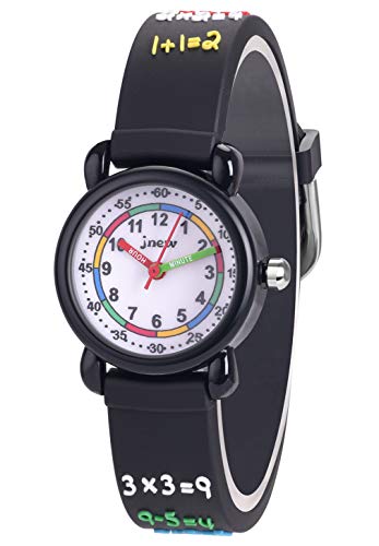 WUTAN Watches for Boys Girls Black Maths Time Teacher Adorable Cute Wrist Watch