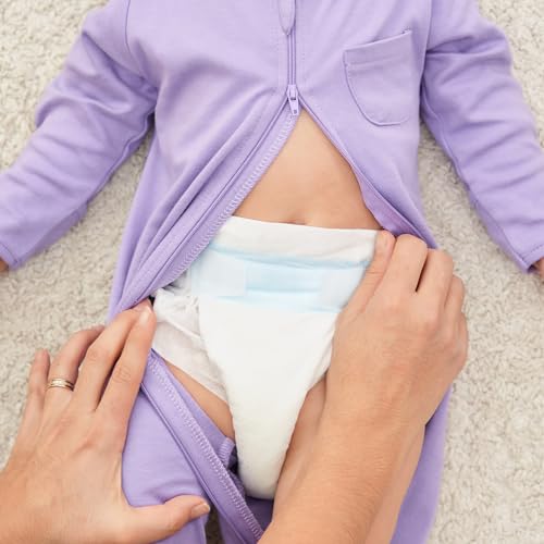 Baby Pajamas with Mitten Cuffs, Footie Infant Sleeper with Long Sleeve & 2 Way Zipper, Cotton Baby Sleep and Play 0-12 Months3