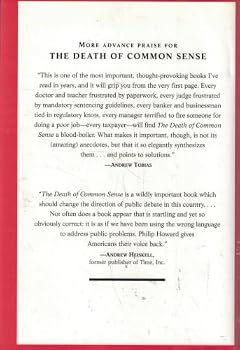 Hardcover The Death of Common Sense: How Law is Suffocating America Book