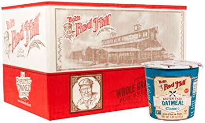 Bob's Red Mill Gluten Free Oatmeal Cup, Classic with Flax/Chia (Pack of 12)