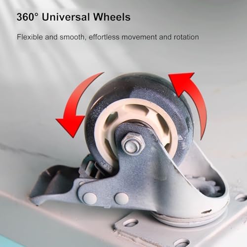 Heavy-Duty Water Tray for Plants, Leak-Proof Oil Drip Pan with Wheels, Thickened Steel Plate, 26x26in Floor Plant Saucer, Ideal for Indoor Gardening