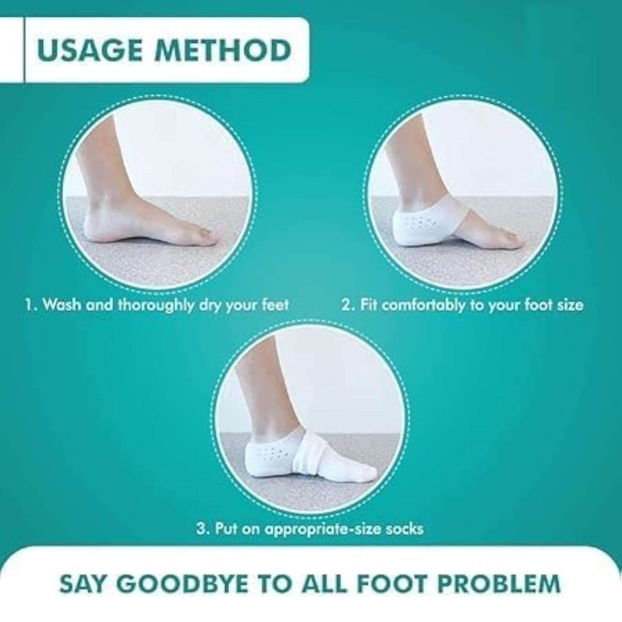 Silicone Heel Protectors with Height Increase Air Cushions