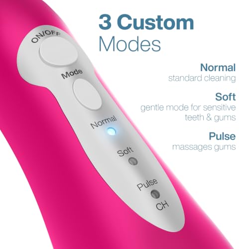Image of AquaSonic Water Flosser - Cordless Rechargeable Water Flossers for Teeth Cleaning - Waterproof Aqua Flosser, Portable Oral Irrigator for Dental Cleaning with 5 Jet Tips - Braces Home Travel