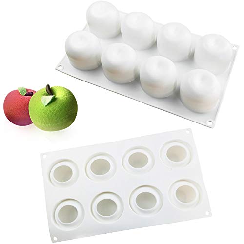 Silicone Mousse Molds, ANUNU Ball Cube Cake Molds 3D Cube Mousse Mold Multilateral