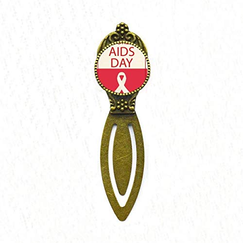 Ruban rouge marque-page symbole du monde, cadeau solidaire du 1er décembre