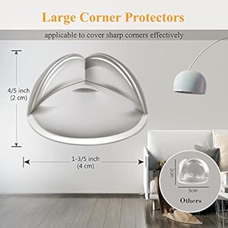 Baby Proofing Corner Protector - Safety Guards for Furniture, Clear Edge Protectors, Large Silicone Covers Cushion for Table, Desk, Fireplace Against Sharp Corners - Child Proof Bumper, 14 Pack