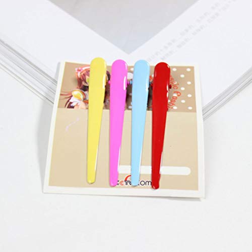 Clipes de cabelo Beaupretty Duck com laço dental, tinta de metal antiderrapante multicolorida, gramp