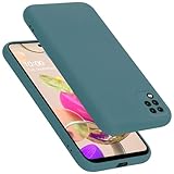 Cadorabo Hülle kompatibel mit LG K42 Schutzhülle TPU Silikon Hülle Liquid Design Slim Kratzfest Weiche Liquidsilikon Microfaser mit R&umschutz Hülle Hülle für LG K42 in Grün