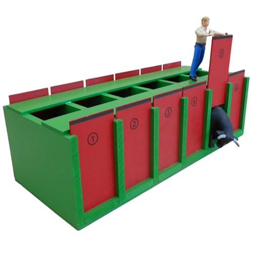 Cajón XL para 6 Toros de Juguete - Reproducción Artesanal en Madera MDF - Fabricado y Pintado a Mano - Ideal para Festejos Populares y Colecciones Taurinas - AMBIENTS ARTESANIA TAURINA