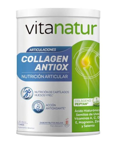 Vitanatur - Collagen Antiox (1), Complemento Alimenticio con Colágeno, Vitaminas A, C, D y E, Magnesio, Zinc y Selenio, con Acción Antioxidante (1), Nutrición de Cartílagos Huesos y Piel (1) - 360 g