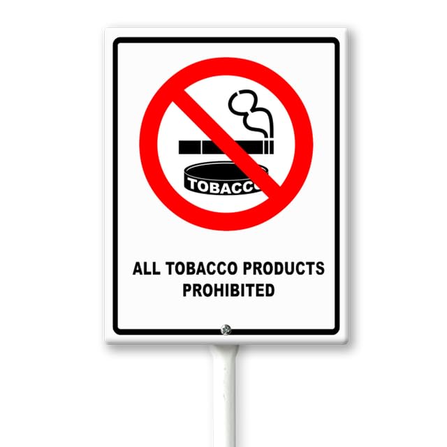 all tobacco products prohibited Amazon.com : Boylee All Tobacco Products Prohibited Yard Sign with Stake  7x8.8inch Rustproof Outdoor Aluminum Sign for Yard Garden Lawn Street  Outdoor : Patio, Lawn & Garden