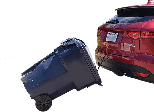Trash Can Hauler | Garbage Can Hauling Towing Straps | No Hitch Required | Vehicle to Cart Strap | Works with Any Vehicle | Trash Can Transporter & Cart Attaches to Cars, ATV, Lawn Mower
