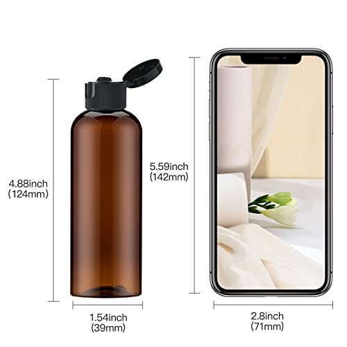 LISAPACK Garrafas de viagem de 100 ml com tampa flip (5 peças) Recipiente dispensador vazio para cos