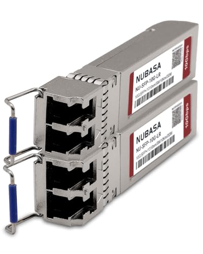 Image of 10GBase-LR SFP+ Module | 1310nm Single-Mode Fiber Transceiver | Up to 10km Over OS2 | LC Duplex, Plug and Play | Compatible for Cisco SFP-10G-LR, Ubiquiti UniFi, and More (Pack of 2)