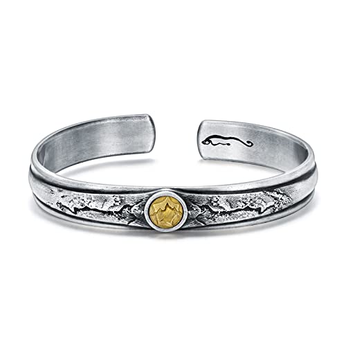 Sterling Silver Bangle Bracelet Snow Mountain Cuff Bracelet for Men Women