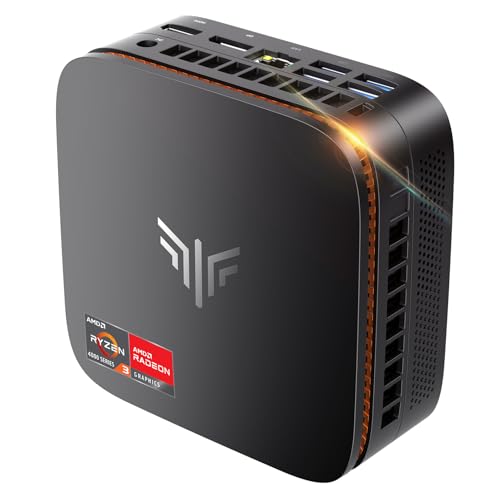 KAMRUI Pinova P1 Mini PC W-11 Pro,Mini PC AMD Ryzen 4300U(Up to 3.7 GHz,Βeats 3300U/N150/N95),16GB RAM 512GB M.2 SSD Mini Computer,Triple 4K@60Hz Display/USB 3.2/Type-C/HDMI/WiFi/BT Home Office